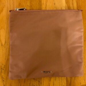 Tumi Nylon Zipper Travel Pouch Cosmetic Make Up Bag  Light Mauve